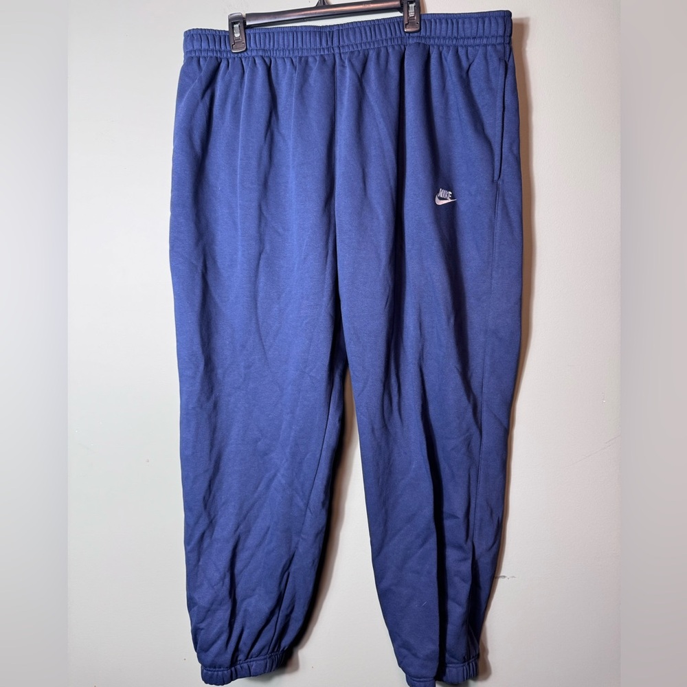 Nike Men’s Navy Blue Jogger Sweatpants Front Pockets Back Pocket Size 4X